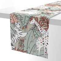 I Spy Wildlife Tropical Terrazzo Safari- Line art Nursery Animals Adventure- Large Scale