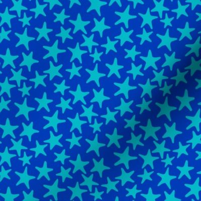starfish stars in blue turquoise by Pippa Shaw