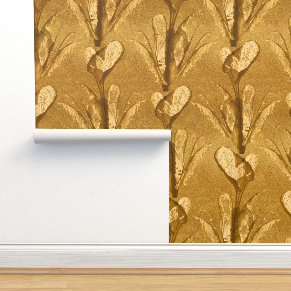 intern Leia demonstratie Aurum- Gold Leaf Foil Texture with Art Wallpaper | Spoonflower