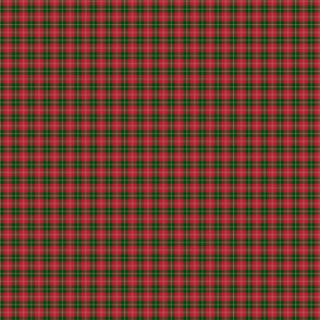 Christmas Holly Green and Red Plaid Tartan with White Lines