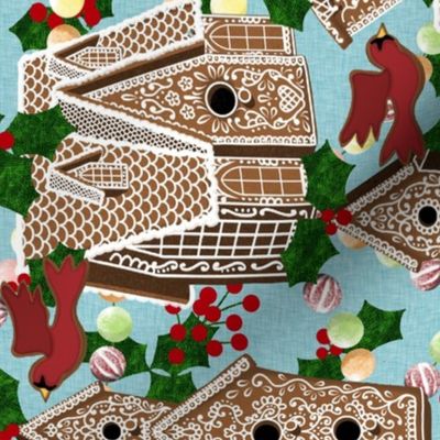 Gingerbread Birdhouses - Horizontal