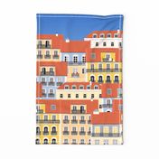 Lisbon Houses repeating towel