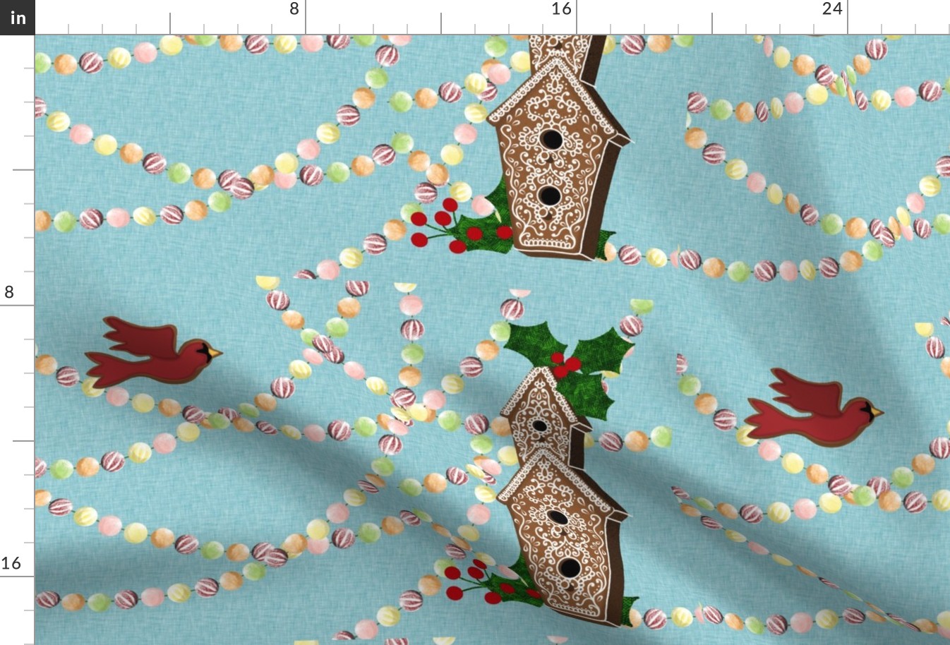 Gingerbread Birdhouse Placemat -Medium