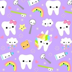 LARGE Happy Unicorn Teeth - Lavender