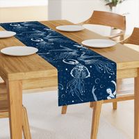 Jellyrinas- Floral Jellyfish Ballerinas- Blue, Ice, Slate, Midnight- Large Scale