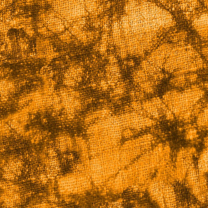 Vernal-Batik Tie Dye Crackle- Woven Texture- Orange Gold- Large Scale