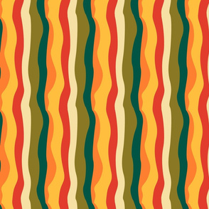 Mango Extravaganza Papercut Stripes