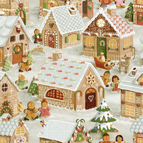 Gingerbread village (vintage)