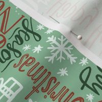 Hand Lettered Christmas- Green