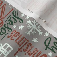 Hand lettered Christmas- Grey