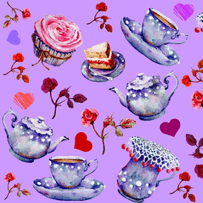 Pastel Purple Tea Time