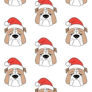 santa bulldog faces