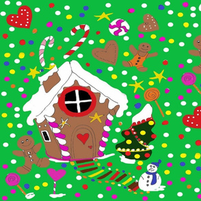 MY DREAM GINGERBREAD CRISTMAS HOME green