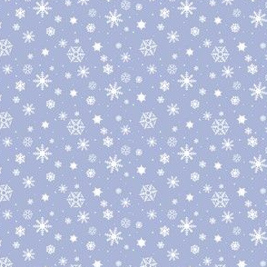 snowflake repeat on medium blue