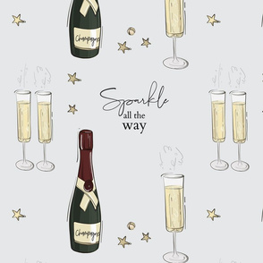 Champagne Christmas pattern