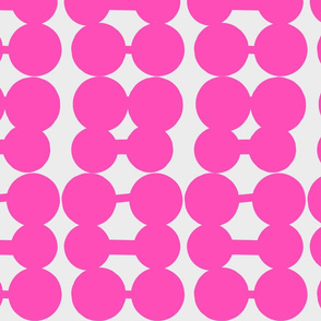 Dumbbell Dots_ivory/Pink