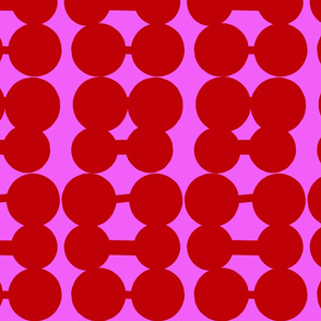 Dumbbell Dots_Pink/Crimson