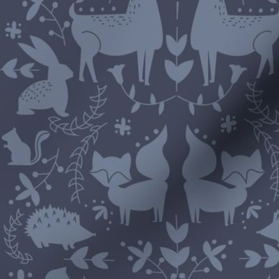 Forest animals- Navy Coloration