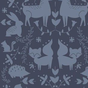 Forest animals- Navy Coloration