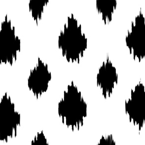 Ikat black ovals 