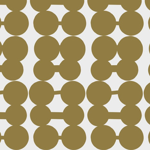 Dumbbell Dots_Ivory/Olive