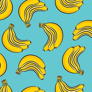 bananas - bunch of bananas - blue - LAD19