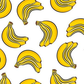 bananas - bunch of bananas - white - LAD19