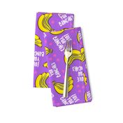 Love you bunches - bananas valentines - hearts - purple - LAD19