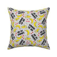 bananas for you - grey - banana valentines - LAD19