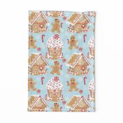 Gingerbread Houses  Holiday Christmas fabric