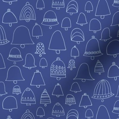 Doodle bells dark blue by Pippa Shaw