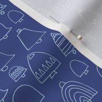 Doodle bells dark blue by Pippa Shaw