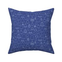 Doodle bells dark blue by Pippa Shaw