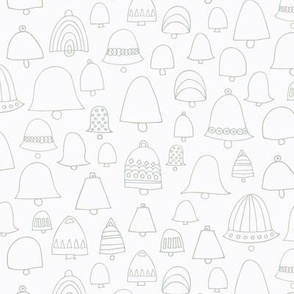 Doodle bells silver white by Pippa Shaw