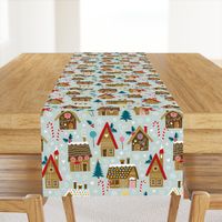 Gingerbread village with candy light