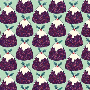 Christmas pudding in mint by Pippa Shaw