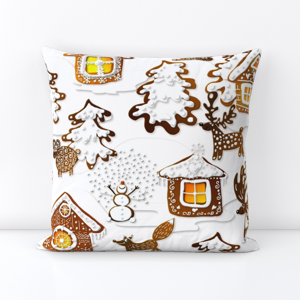 Gingerbread winter landscape