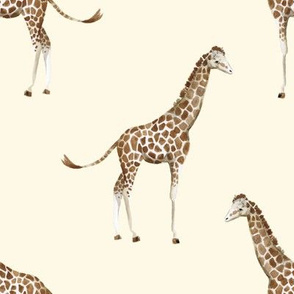 8" Giraffe Print Ivory Back