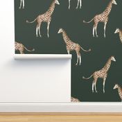 8" Giraffe Print Olive