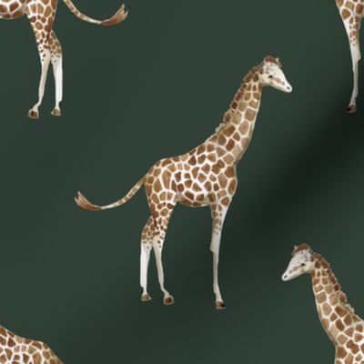 8" Giraffe Print Olive