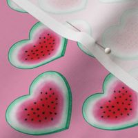 Watermelon Heart on pink