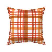 Fall Plaid in Cinnamon Spice Watercolor