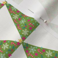 Triangle Christmas tree geo in white by Pippa Shaw