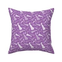 Delaware State Shape Pattern Purple Light Purple