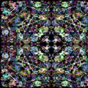 kaleidescope moody watercolor flowers