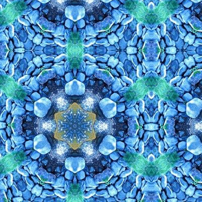 Blue Rocks Mosaic Kaleidoscope