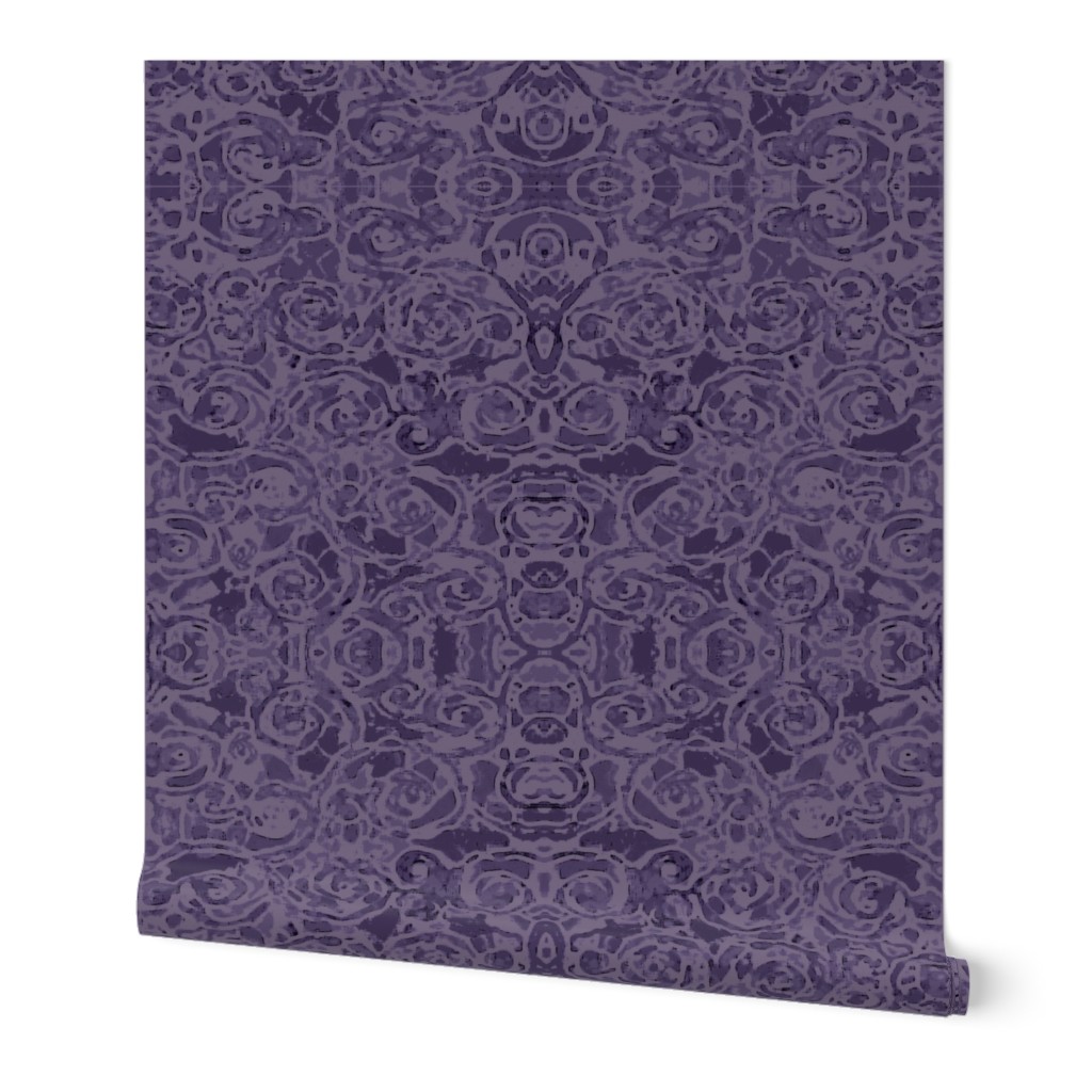 24" NuVo Dark Heather Abstract Filigree; Monochrome