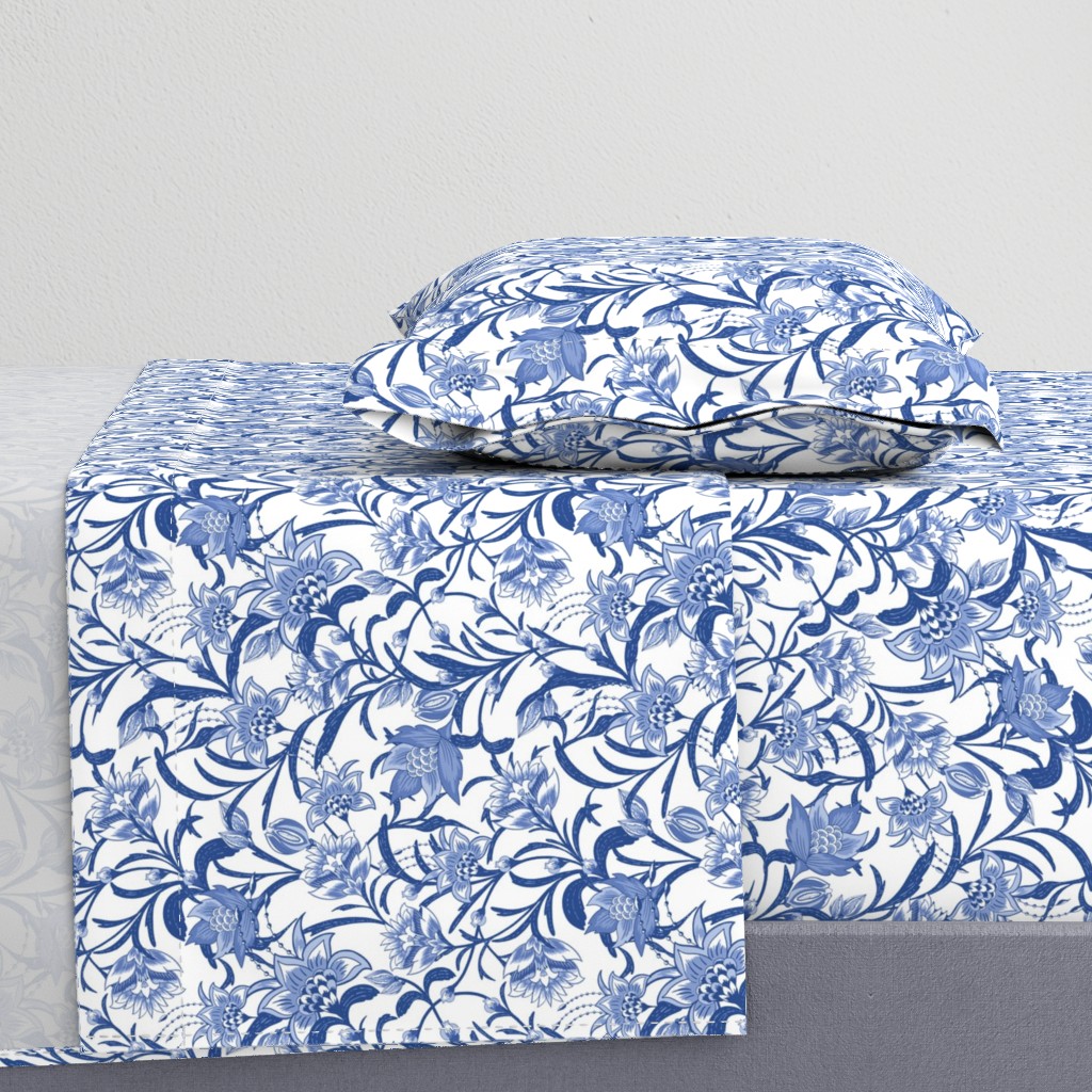 Chintz China Blue floral by Jac Slade