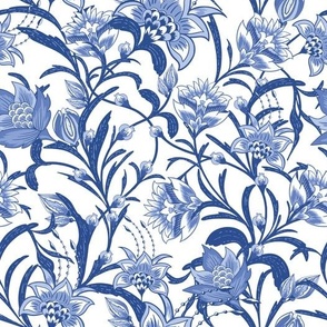 Chintz China Blue floral by Jac Slade