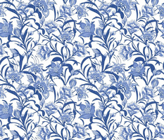 Chintz China Blue floral by Jac Slade